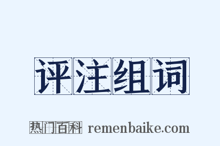评注组词是什么意思的图片